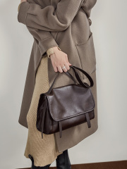 Wholesale Top Layer Cowhide Versatile Bag Manufacturer | Custom Retro Single Shoulder Crossbody Handbag | Louis Bags