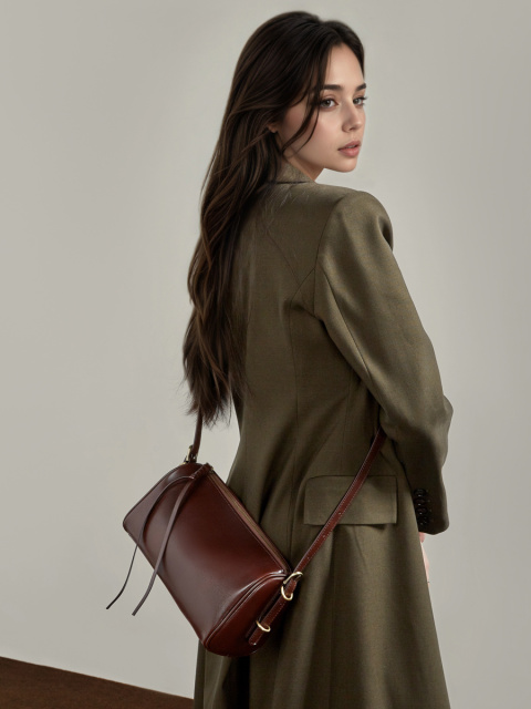 Women's Vegetable Tanned Genuine Leather Pillow Bag 2026, Large Capacity Tote Shoulder Crossbody Handbag Spring Summer New Arrival