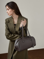Wholesale Head Layer Cowhide Boston Bag Manufacturer | Custom Genuine Leather Tote Handbag | Louis Bags