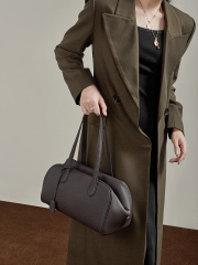Wholesale Head Layer Cowhide Boston Bag Manufacturer | Custom Genuine Leather Tote Handbag | Louis Bags