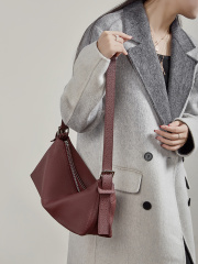 Women's Vegetable Tanned Cowhide Hobo Bag 2026, Full-Grain Leather Top Handle Shoulder Crossbody Purse with Buckle Detail Dumpling Handbag