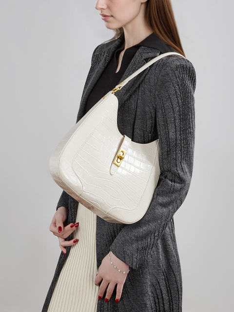 Wholesale Crocodile Print Leather Bag Manufacturer | Custom Color Block Single Shoulder Handbag | Louis Bags