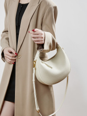 Wholesale Head Layer Cowhide Crescent Bag Manufacturer | Custom Versatile Shoulder Crossbody Handbag | Louis Bags
