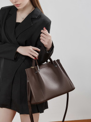 Wholesale Textured Leather Tote Bag Manufacturer | Custom Retro Western Style Shoulder Handbag | Louis Bags