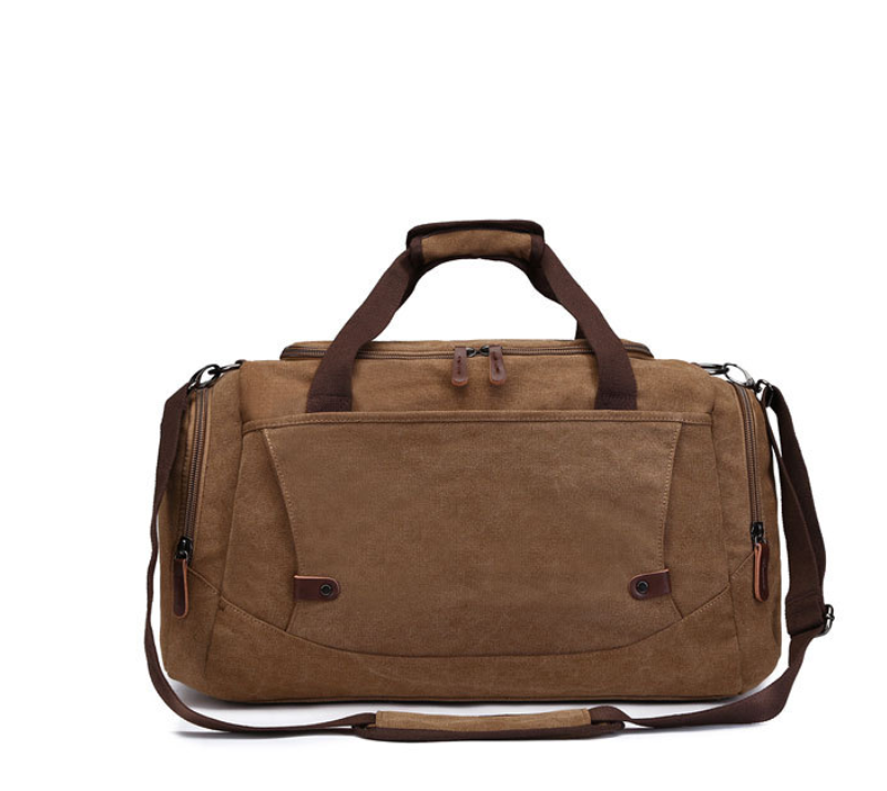 Large Capacity Canvas Travel Duffel 2026, Unisex Weekender Bag for Men Women, Carry-on Overnight Luggage Solid Color Zipper