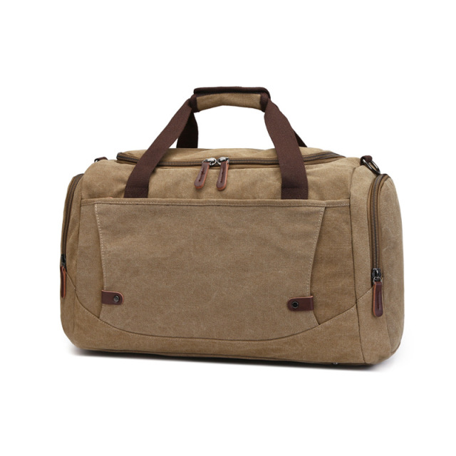 Large Capacity Canvas Travel Duffel 2026, Unisex Weekender Bag for Men Women, Carry-on Overnight Luggage Solid Color Zipper