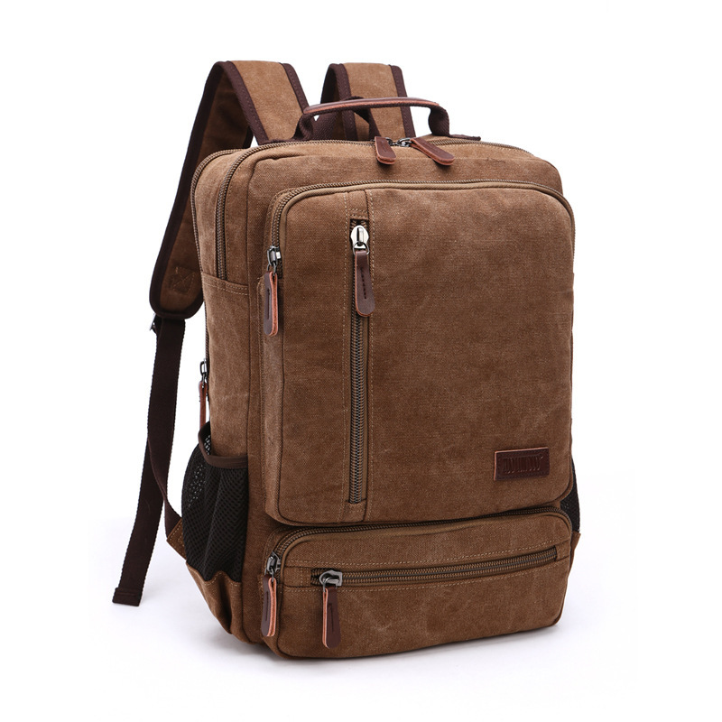 Wholesale Large Capacity Student Travel Backpack Manufacturer | Custom Retro Canvas Backpack Unisex | Louis Bags