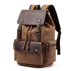 Wholesale Canvas Laptop Backpack Manufacturer | Custom Unisex Double Shoulder Student Bag | Louis Bags
