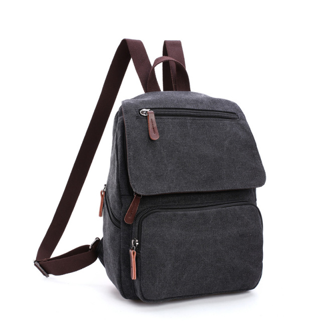Wholesale Canvas Handheld Backpack Manufacturer | Custom Unisex Small Student Backpack Street Casual | Louis Bags