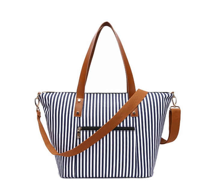 Wholesale Striped Canvas Beach Bag Manufacturer | Custom Women's Handbag Tote for Casual Summer | Louis Bags
