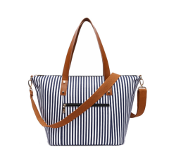 Wholesale Striped Canvas Beach Bag Manufacturer | Custom Women's Handbag Tote for Casual Summer | Louis Bags