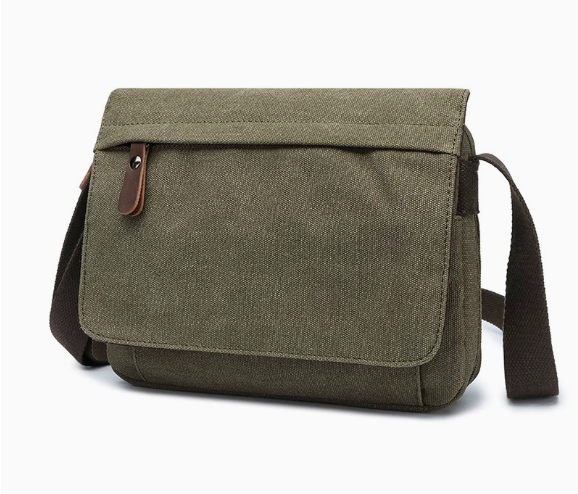 Wholesale Canvas Men's Crossbody Bag Manufacturer | Custom Korean Style Student Shoulder Bag | Louis Bags