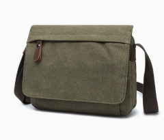 Wholesale Canvas Men's Crossbody Bag Manufacturer | Custom Korean Style Student Shoulder Bag | Louis Bags