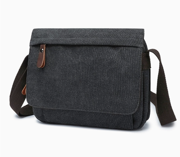 Wholesale Canvas Men's Crossbody Bag Manufacturer | Custom Korean Style Student Shoulder Bag | Louis Bags