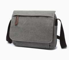 Wholesale Canvas Men's Crossbody Bag Manufacturer | Custom Korean Style Student Shoulder Bag | Louis Bags