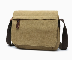 Wholesale Canvas Men's Crossbody Bag Manufacturer | Custom Korean Style Student Shoulder Bag | Louis Bags
