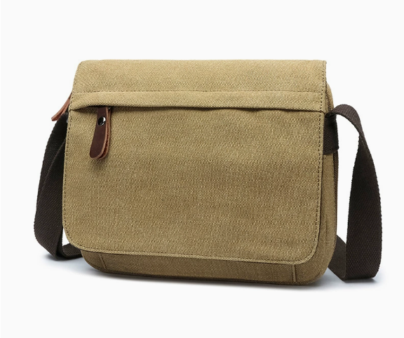 Wholesale Canvas Men's Crossbody Bag Manufacturer | Custom Korean Style Student Shoulder Bag | Louis Bags