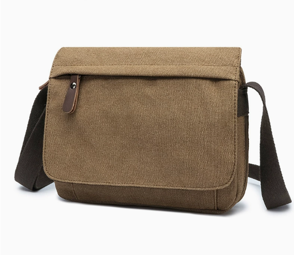 Wholesale Canvas Men's Crossbody Bag Manufacturer | Custom Korean Style Student Shoulder Bag | Louis Bags