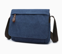 Wholesale Canvas Men's Crossbody Bag Manufacturer | Custom Korean Style Student Shoulder Bag | Louis Bags