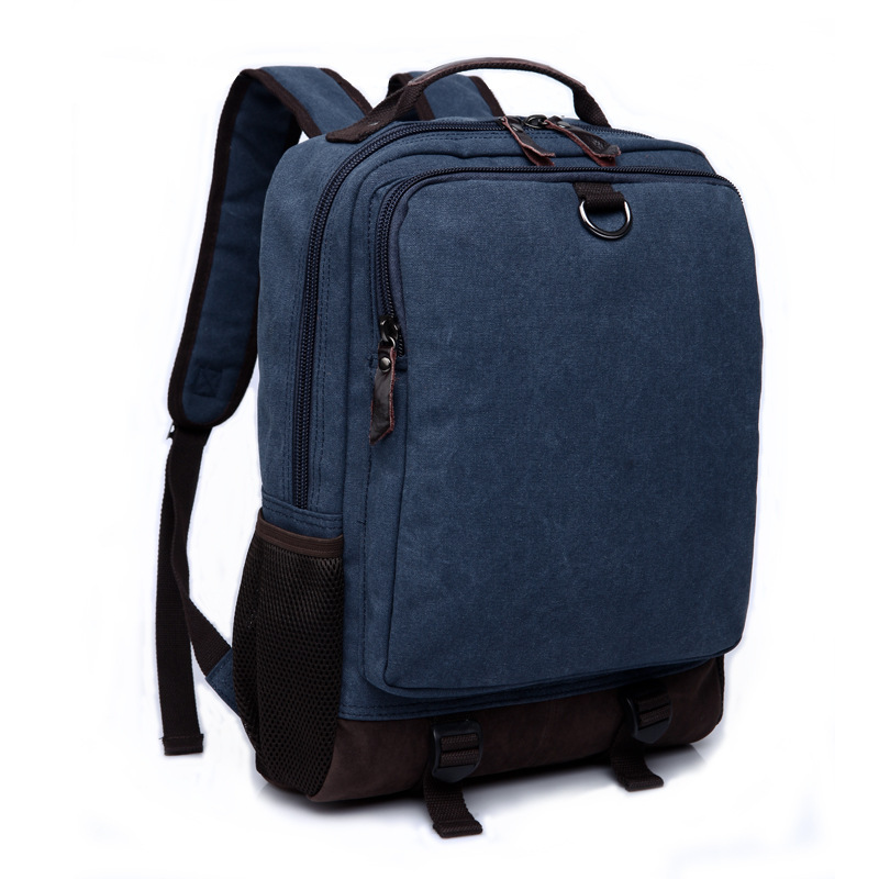 Wholesale Korean Style Canvas Backpack Manufacturer | Custom Multi-compartment Men's Casual Bag | Louis Bags