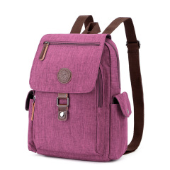 Wholesale Canvas USB Backpack Manufacturer | Custom Korean Style Student Bag with Charging Port | Louis Bags