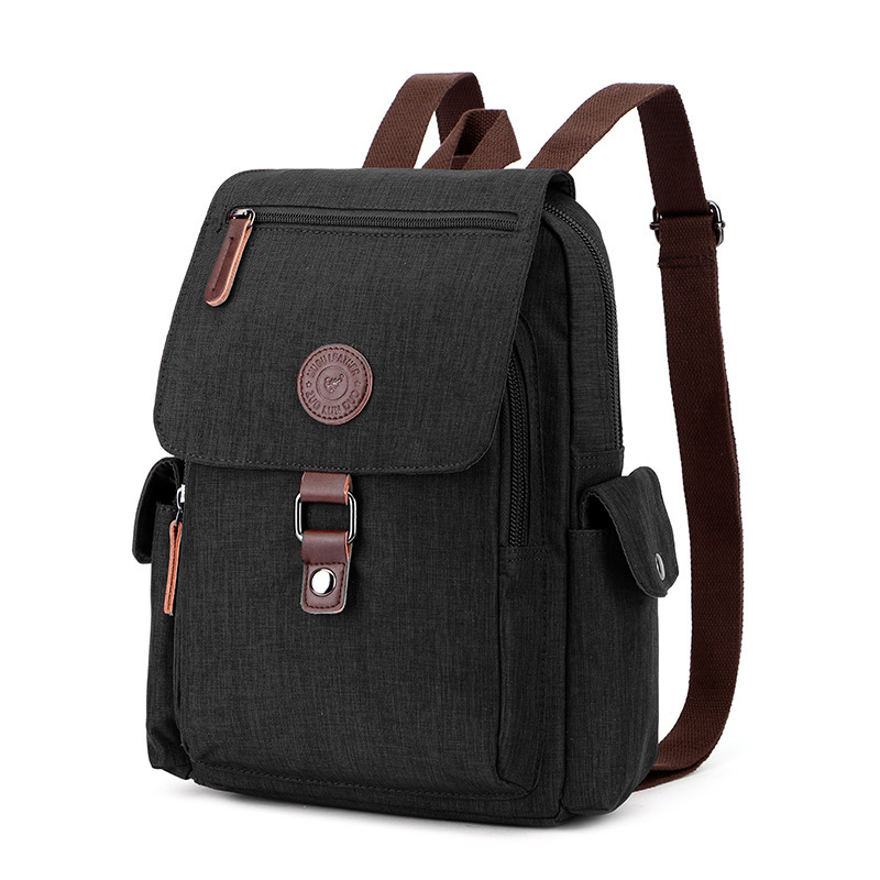 Wholesale Canvas USB Backpack Manufacturer | Custom Korean Style Student Bag with Charging Port | Louis Bags