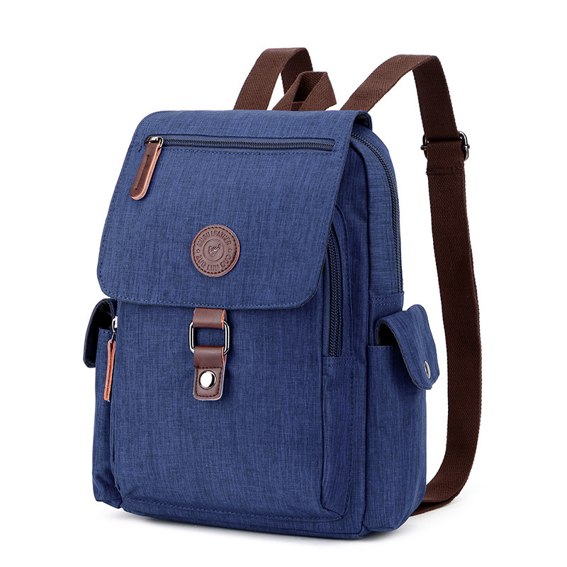 Wholesale Canvas USB Backpack Manufacturer | Custom Korean Style Student Bag with Charging Port | Louis Bags
