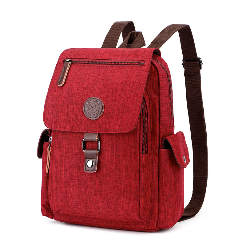 Wholesale Canvas USB Backpack Manufacturer | Custom Korean Style Student Bag with Charging Port | Louis Bags