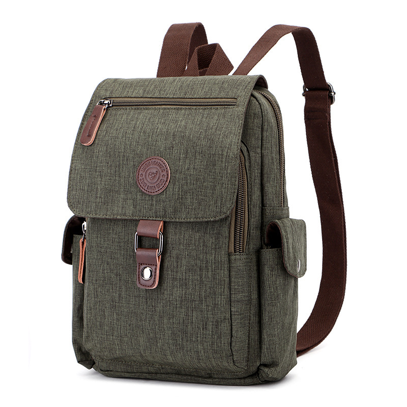 Wholesale Canvas USB Backpack Manufacturer | Custom Korean Style Student Bag with Charging Port | Louis Bags