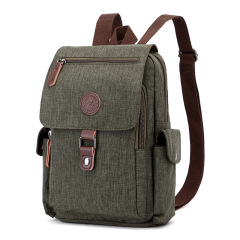 Wholesale Canvas USB Backpack Manufacturer | Custom Korean Style Student Bag with Charging Port | Louis Bags