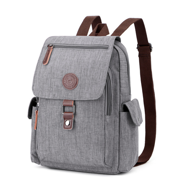 Wholesale Canvas USB Backpack Manufacturer | Custom Korean Style Student Bag with Charging Port | Louis Bags