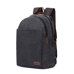 New canvas computer bag with USB charging backpack, fashionable Korean version, trendy high school student backpack