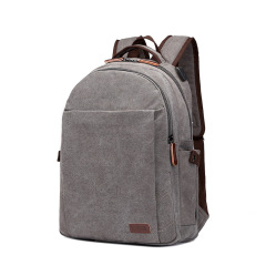 New canvas computer bag with USB charging backpack, fashionable Korean version, trendy high school student backpack