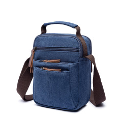 Wholesale Korean Style Men's Canvas Crossbody Bag Manufacturer | Custom Student Shoulder Bag | Louis Bags