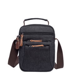 Wholesale Korean Style Men's Canvas Crossbody Bag Manufacturer | Custom Student Shoulder Bag | Louis Bags