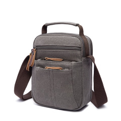 Wholesale Korean Style Men's Canvas Crossbody Bag Manufacturer | Custom Student Shoulder Bag | Louis Bags