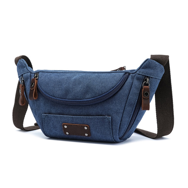 Wholesale Versatile Canvas Waist Bag Manufacturer | Custom Men's 3-in-1 Shoulder Crossbody Pack | Louis Bags