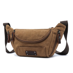 Wholesale Versatile Canvas Waist Bag Manufacturer | Custom Men's 3-in-1 Shoulder Crossbody Pack | Louis Bags