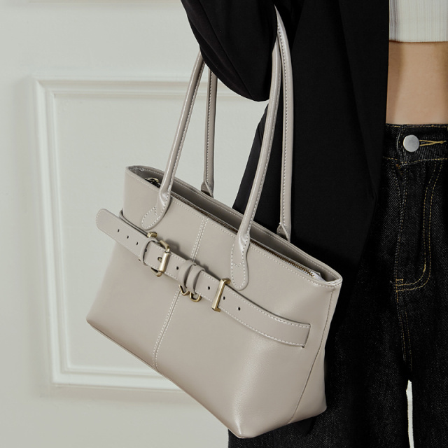 Women's Faux Leather Handbag 2026 Top Handle Shoulder Bag Niche Designer Buckle Purse Crossbody Tote Office Daily Casual  3259
