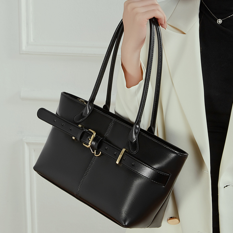 Women's Faux Leather Handbag 2026 Top Handle Shoulder Bag Niche Designer Buckle Purse Crossbody Tote Office Daily Casual  3259