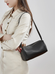 Genuine Leather Pillow Bag 2026, Women's Soft Cowhide Shoulder Crossbody Bag, Niche Designer Handbag for Daily Commute