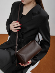 Genuine Leather Pillow Bag 2026, Women's Soft Cowhide Shoulder Crossbody Bag, Niche Designer Handbag for Daily Commute
