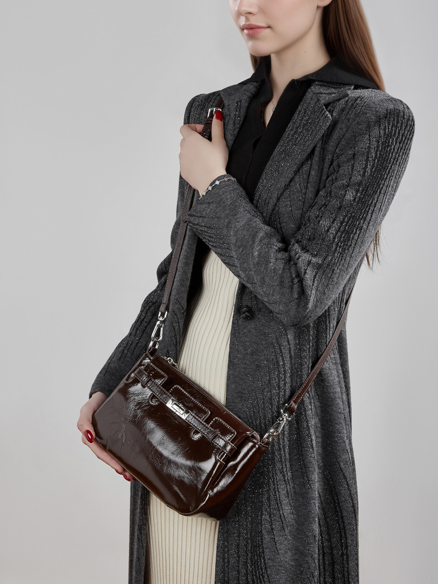 Wholesale Top Layer Oil Wax Leather Bag Manufacturer | Custom Women's Genuine Leather Shoulder Crossbody Handbag | Louis Bags