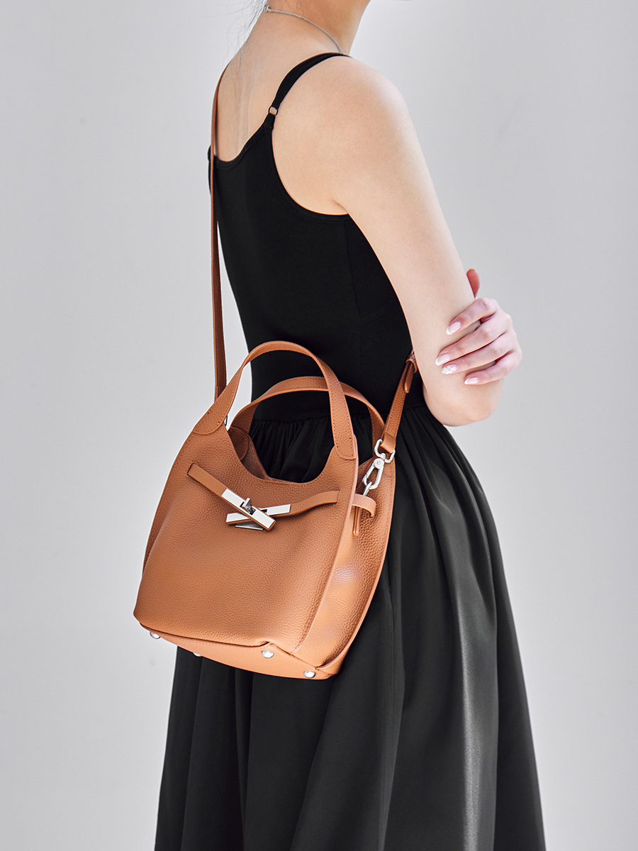 Wholesale TC Pattern Leather Bucket Bag Manufacturer | Custom Women's Shoulder Crossbody Handbag | Louis Bags