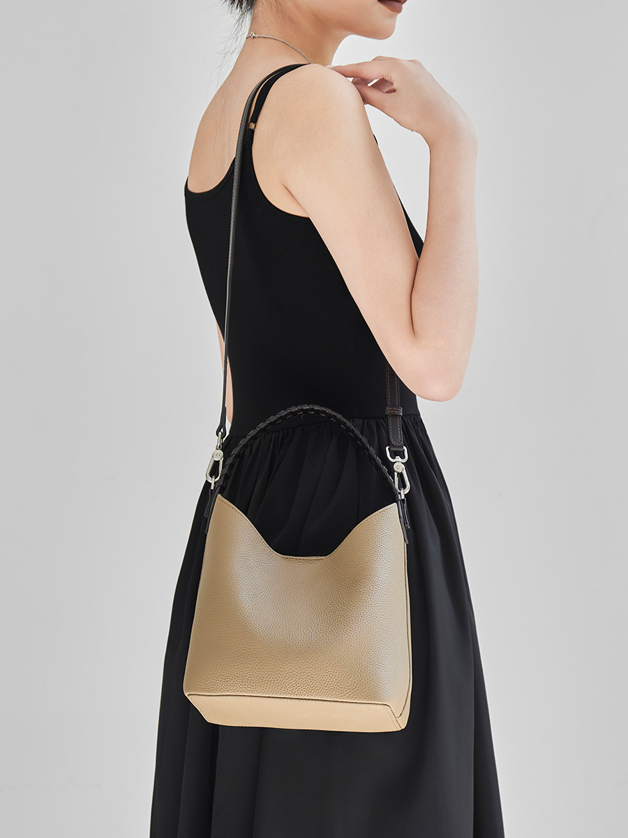 Wholesale Korean Style Leather Bucket Bag Manufacturer | Custom Shoulder Crossbody Underarm Bag | Louis Bags