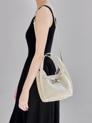 Wholesale TC Pattern Leather Bucket Bag Manufacturer | Custom Women's Shoulder Crossbody Handbag | Louis Bags