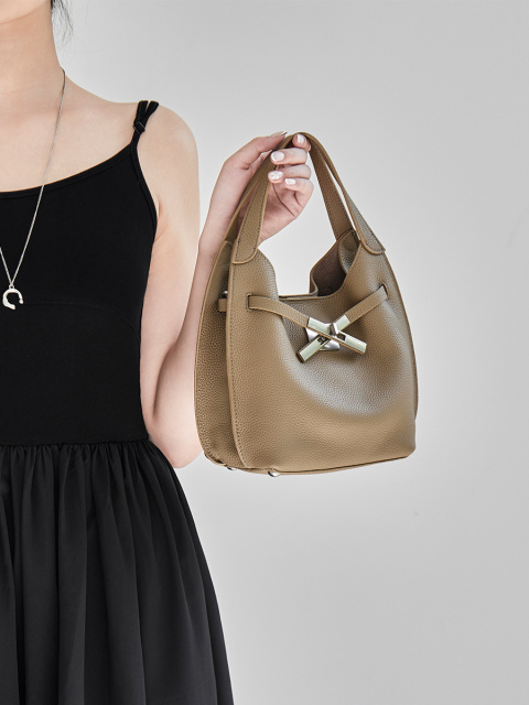 Wholesale TC Pattern Leather Bucket Bag Manufacturer | Custom Women's Shoulder Crossbody Handbag | Louis Bags