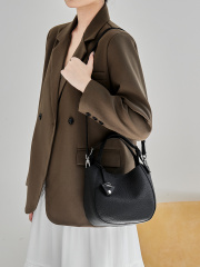 Wholesale Top Layer Cowhide Basket Bag | Custom Soft Leather Tote Bucket Bag for Women | Louis Bags