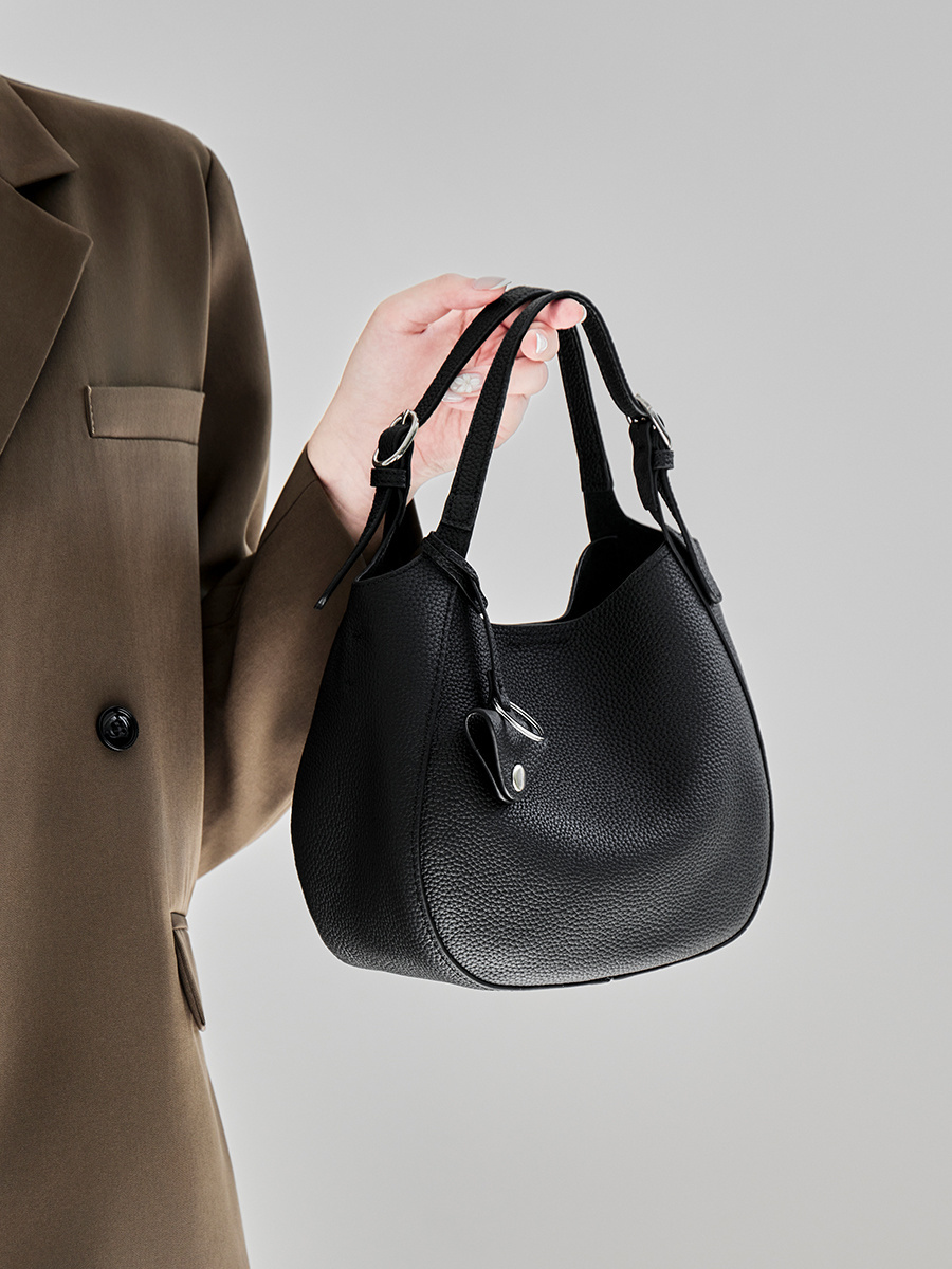 Wholesale Top Layer Cowhide Basket Bag | Custom Soft Leather Tote Bucket Bag for Women | Louis Bags