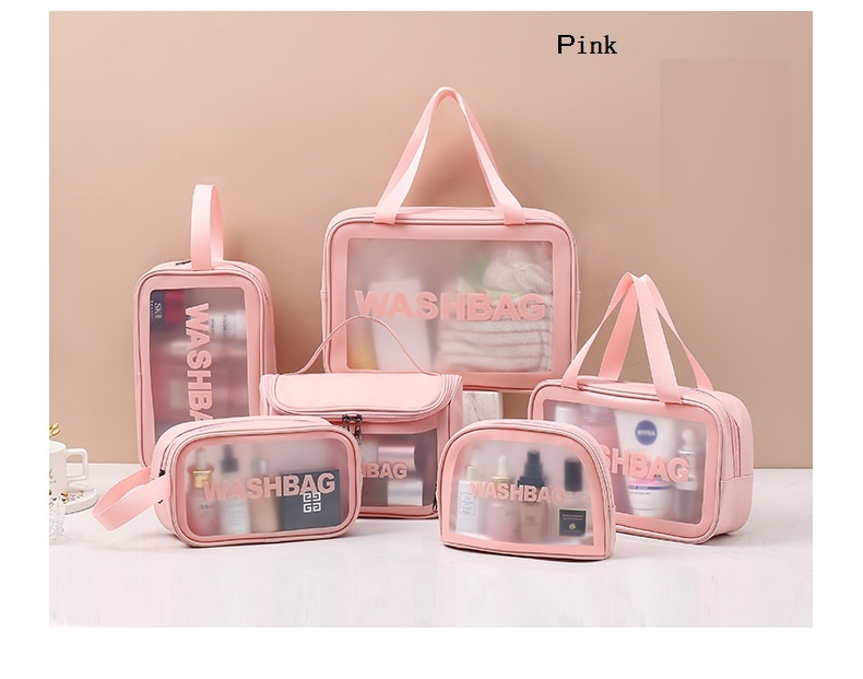 Wholesale Transparent Makeup Bag 6-Piece Set | Custom PVC Toiletry Pouch | Louis Bags